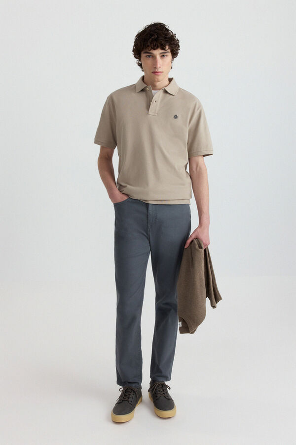 Springfield Polo piqu&eacute; b&aacute;sico Springfield regular fit cru