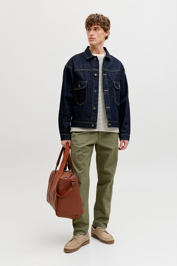 Jack & Jones Cal&ccedil;as chino relaxed cintura m&eacute;dia verde