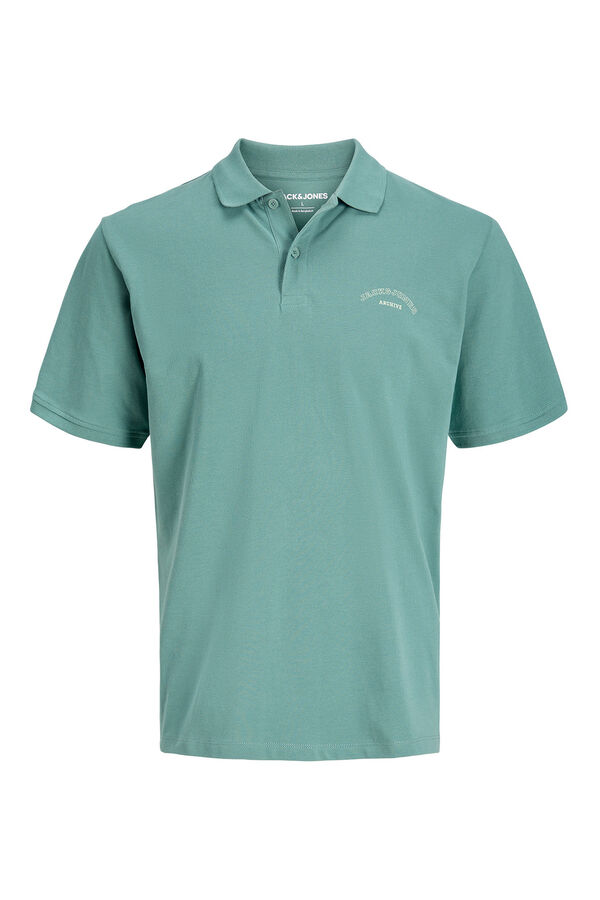 Jack & Jones PLUS Polo b&aacute;sico manga curta azul