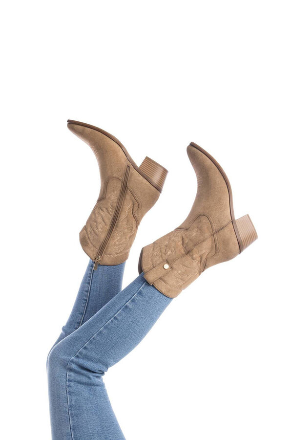 XTI Bota de Cowboy Bordada bege