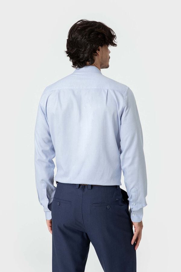 Celopman Camisa de vestir com estrutura azul