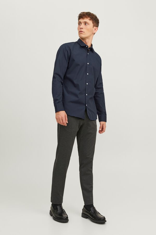 Jack & Jones Camisa slim em popelina azul