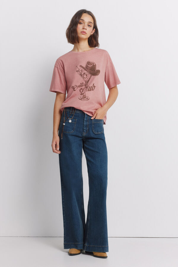 Springfield T-shirt "country club" em algod&atilde;o rosa