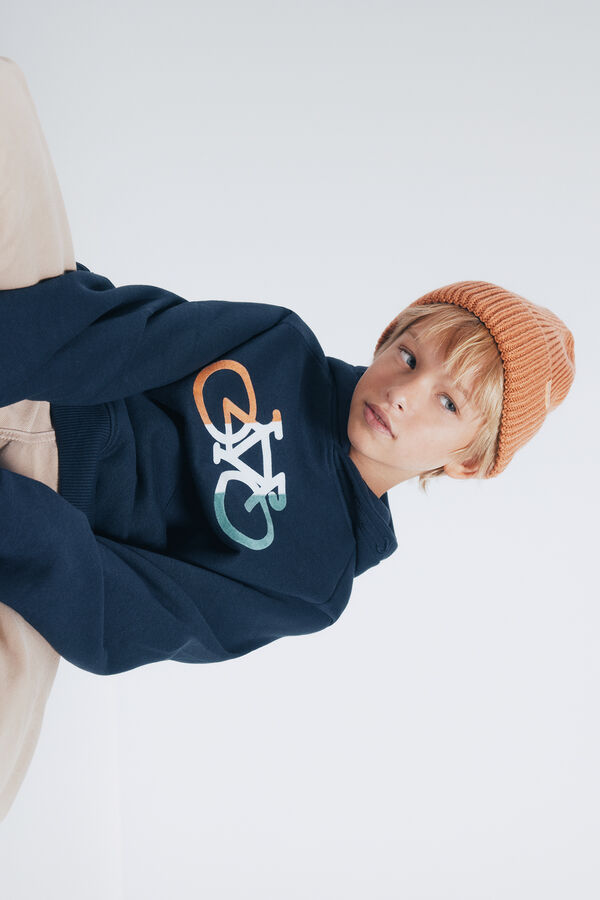 Springfield Kids Sweatshirt infantil com capuz para capuz azul