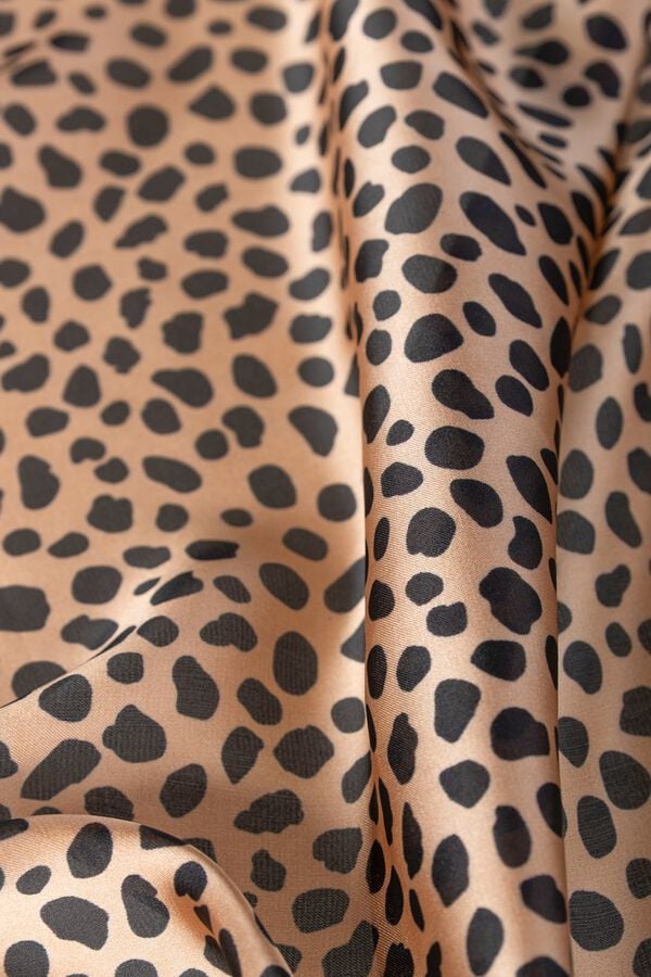 Systemaction Len&ccedil;o pequeno estampado animal preto