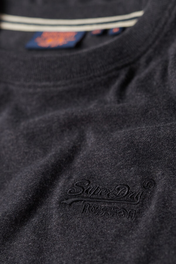 Springfield Camiseta de algodón orgánico con logotipo Essential gris oscuro