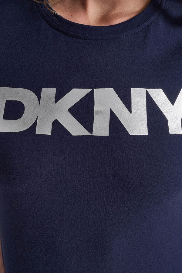 DKNY T-shirt com logo azul