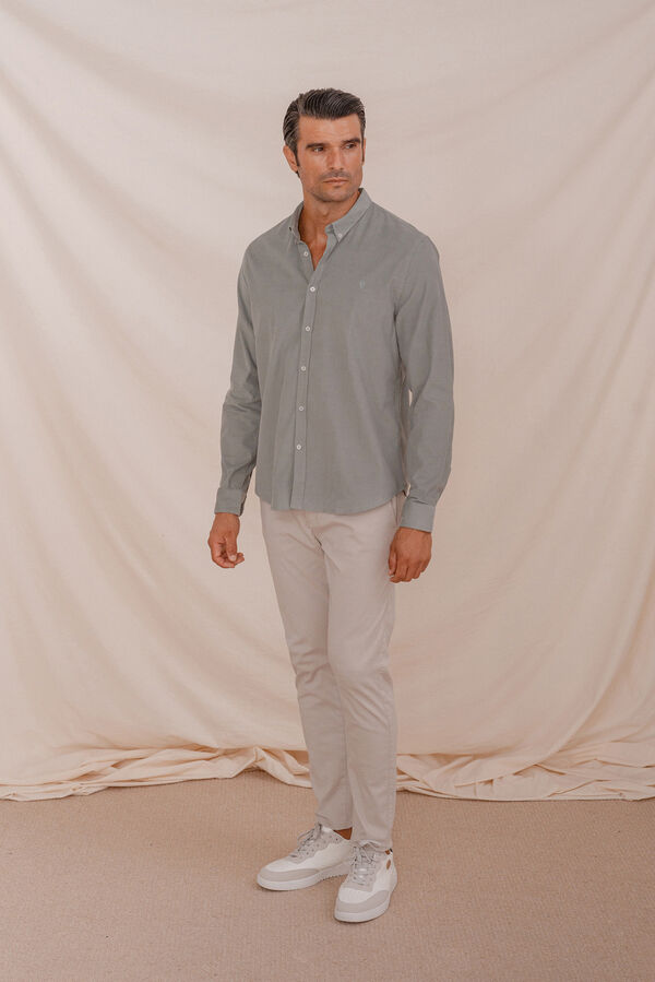 Celopman Camisa micro veludo verde