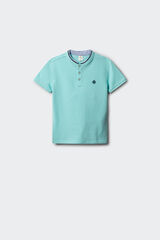Springfield Kids Polo gola mao em chambray menino azul