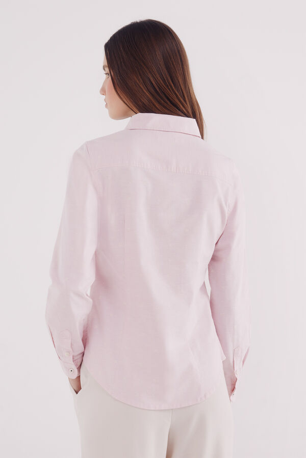 Springfield Camisa de algodão Oxford rosa