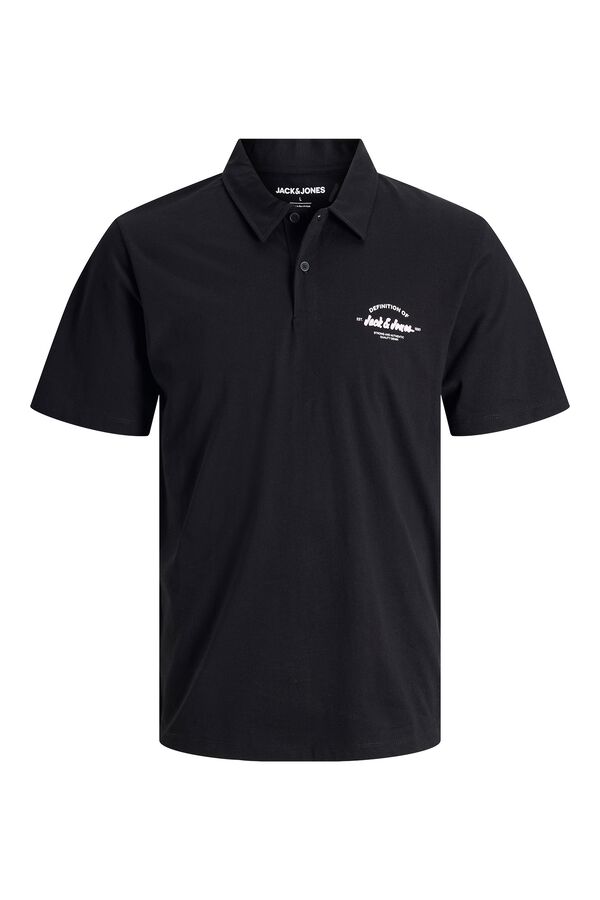Jack & Jones Cotton regular fit polo shirt black