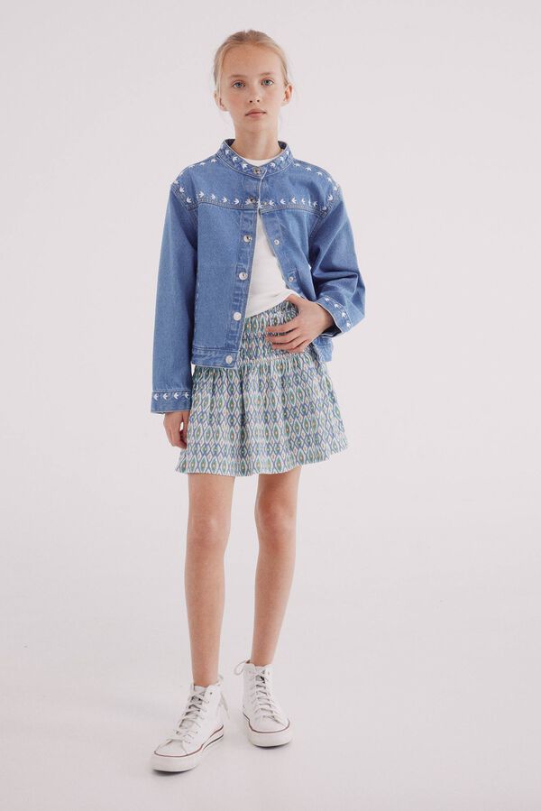 Springfield Kids saia de babados de menina branco