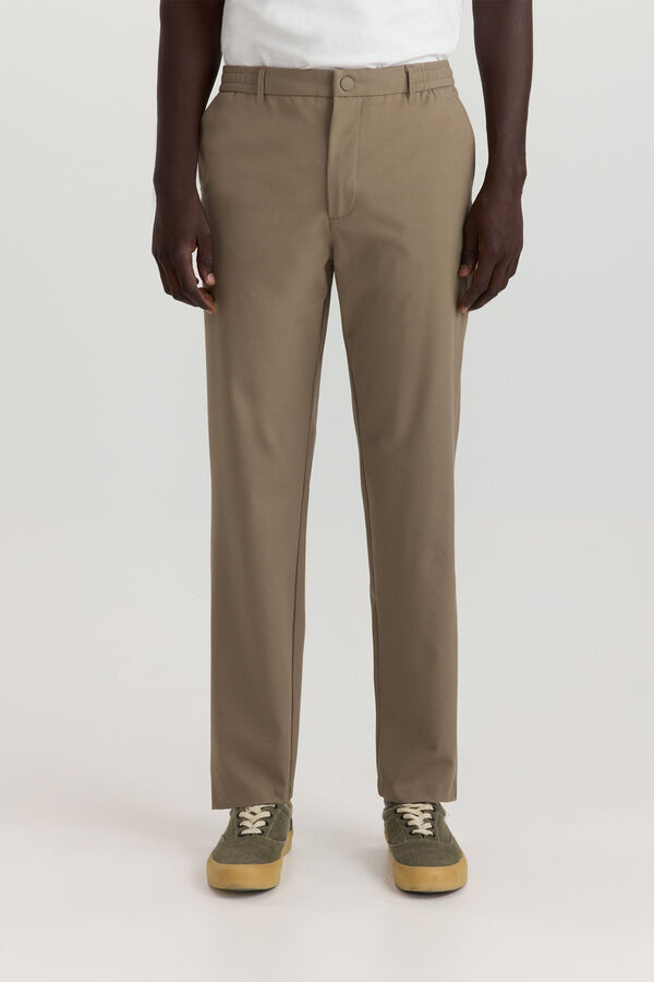 Springfield Cal&ccedil;as chino jogger Caqui escuro
