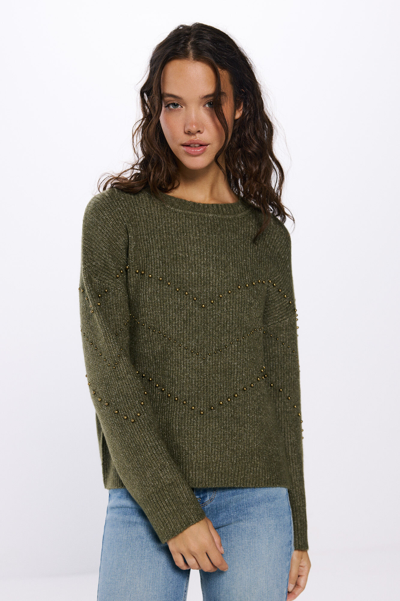 Cortefiel Jersey chevron tachas Oferta especial | Ropa