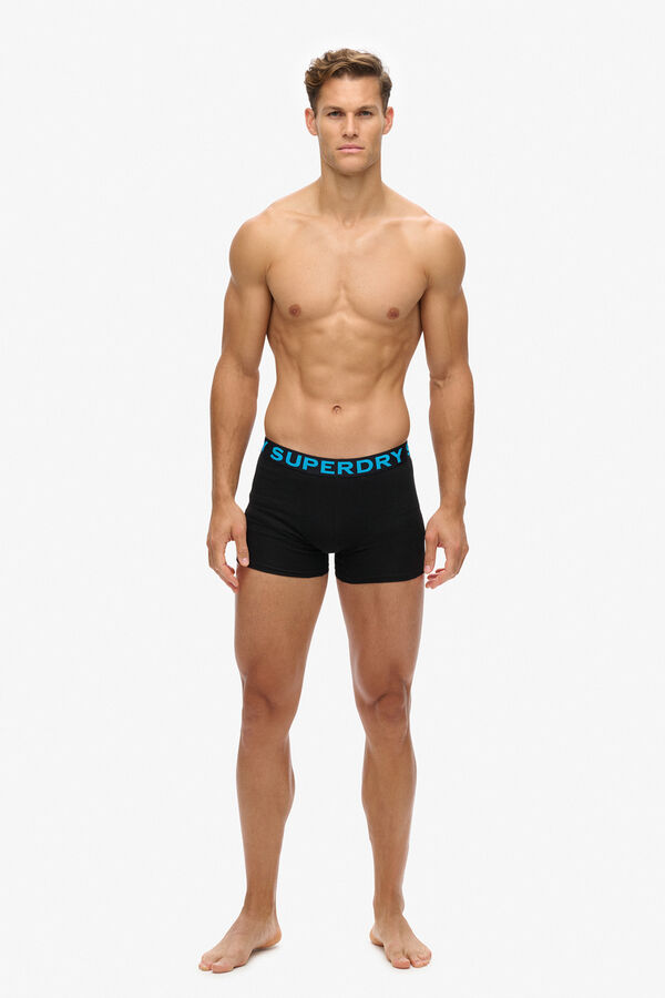 Superdry Boxer pacote com 3 preto
