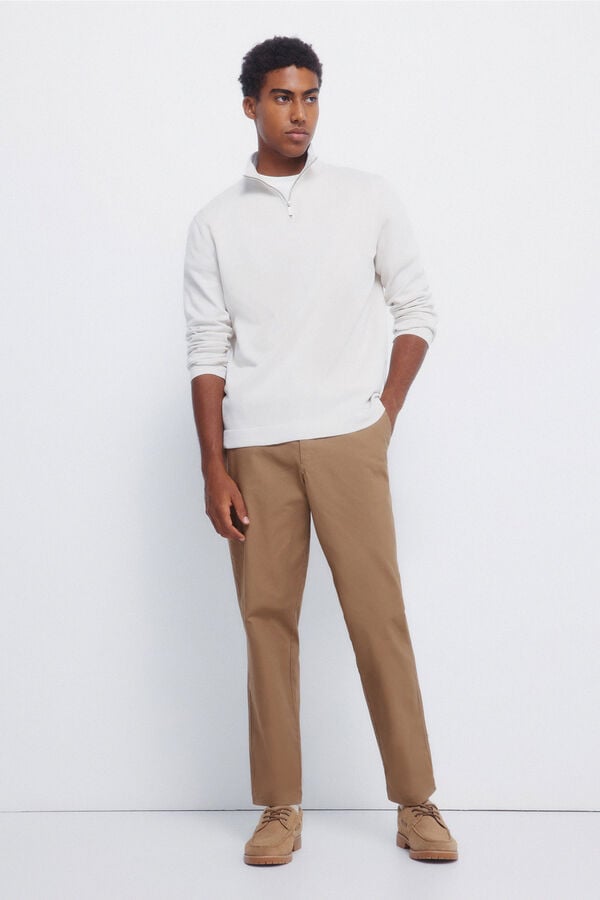 Springfield Camisola Milano com fecho-éclair cru