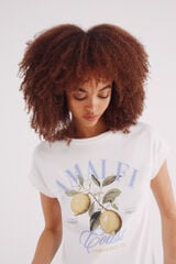 Springfield Camiseta "Amo macarrão baci" estampado