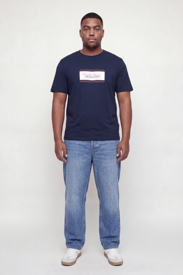 Jack & Jones PLUS T-shirt de manga curta azul