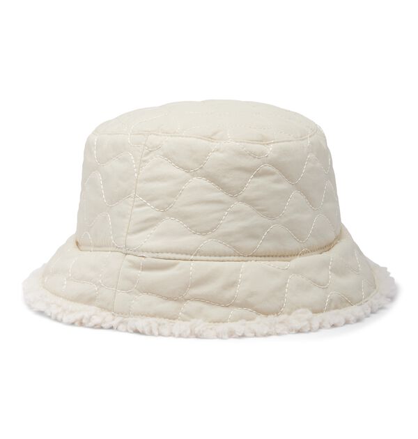 Columbia Chap&eacute;u Bucket Revers&iacute;vel Acolchoado Winter Pass&trade; II Sherpa Forro polar Unissex bege