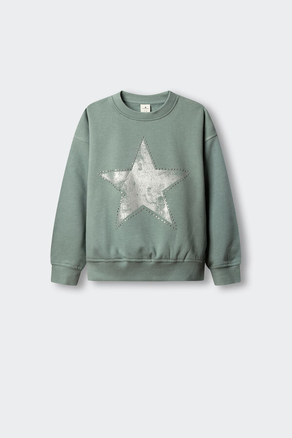 Springfield Kids Sweatshirt Estrela STUDS verde