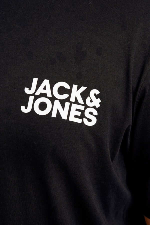 Jack & Jones PLUS T-shirt b&aacute;sica logo cinzento