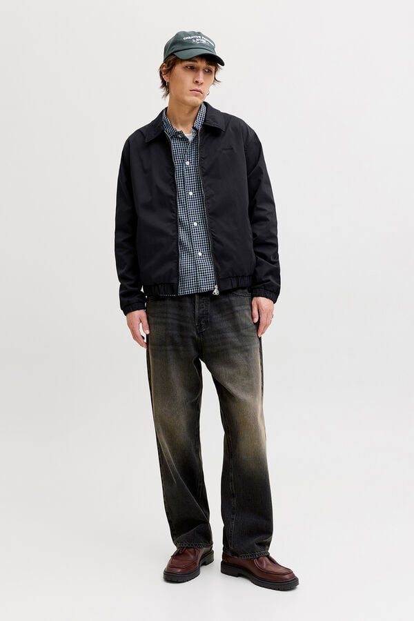Jack & Jones jaqueta curta b&aacute;sica preto