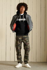 Superdry Sudadera de algodón orgánico con capucha y logotipo Core negro