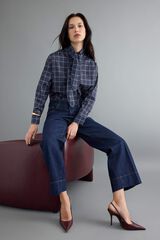 Trendyol Cal&ccedil;as jeans wide leg azul