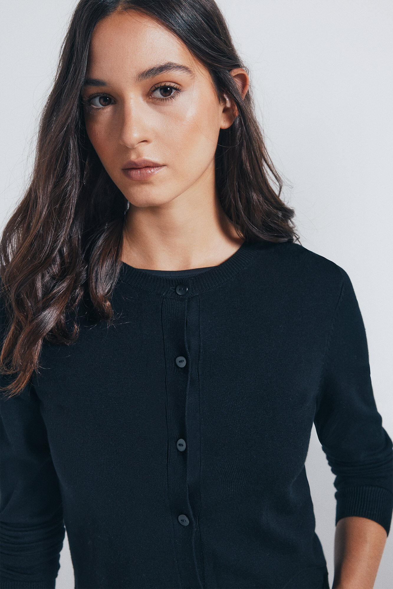 Springfield Cardigan botones cuello redondo viscosa