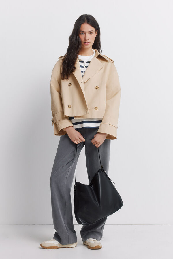 Springfield Gabardina curta azul