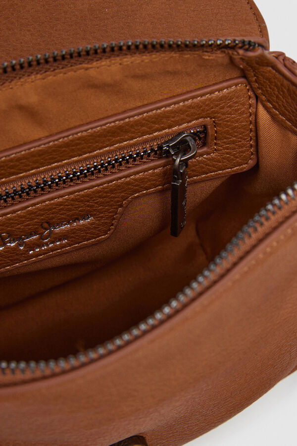 Pepe Jeans Bolso Efecto Piel Con Solapa nude