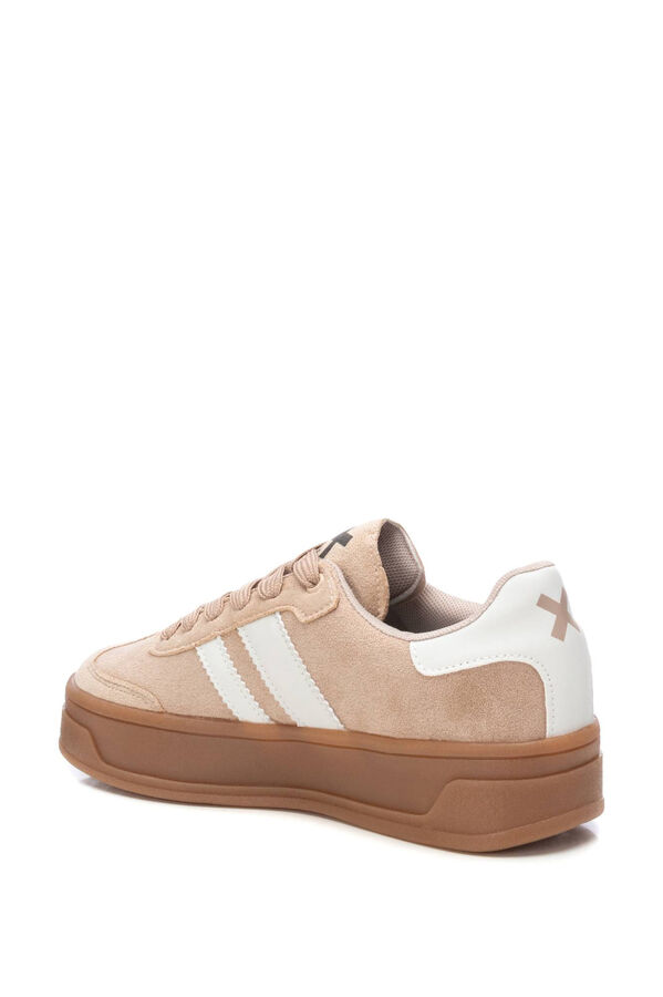 XTI sapatilha/chinelo feminino em camurça  bege
