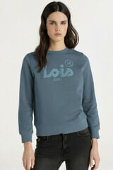 Lois  Sweatshirt gola caixa azul