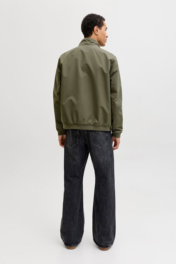 Jack & Jones Jaqueta bomber com gola alta cru