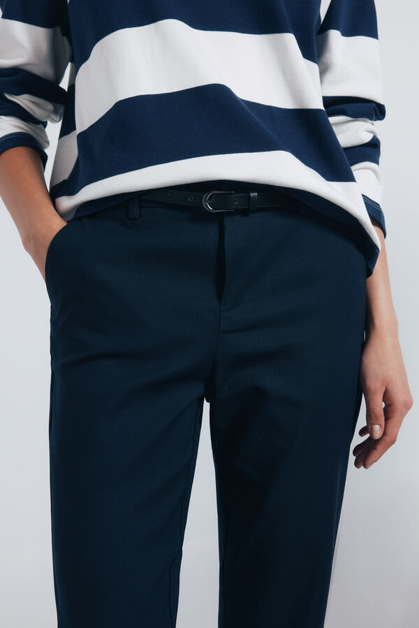 Springfield Calças chino retas azul