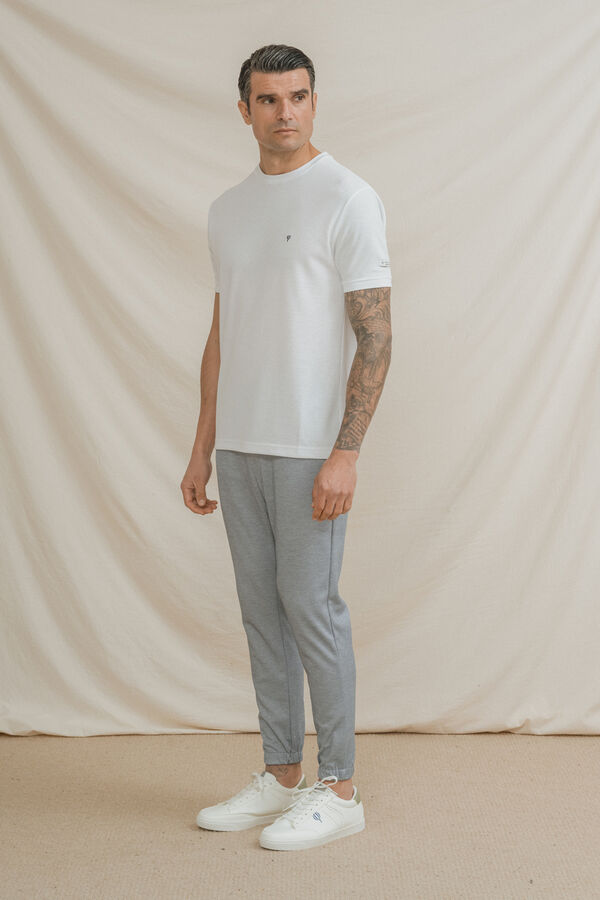 Celopman Camiseta cuadrill&eacute; blanco