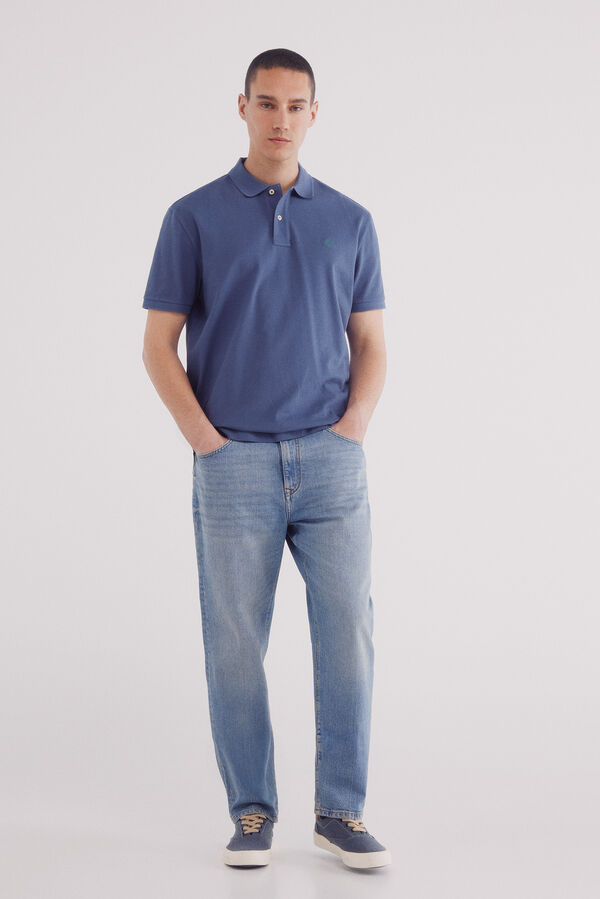 Springfield Polo piqué básico regular fit azul