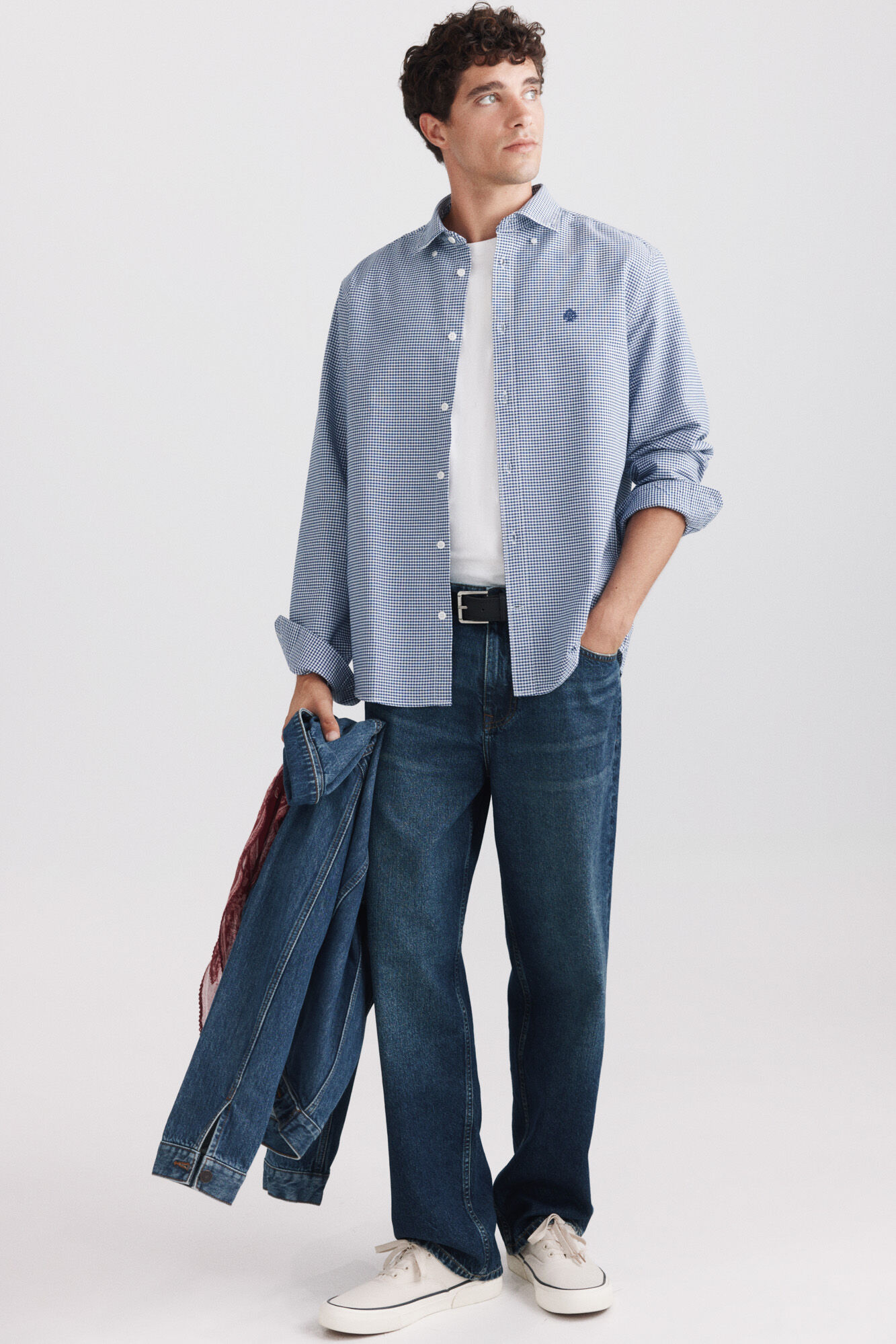 Springfield Camisa oxford estampado vichy