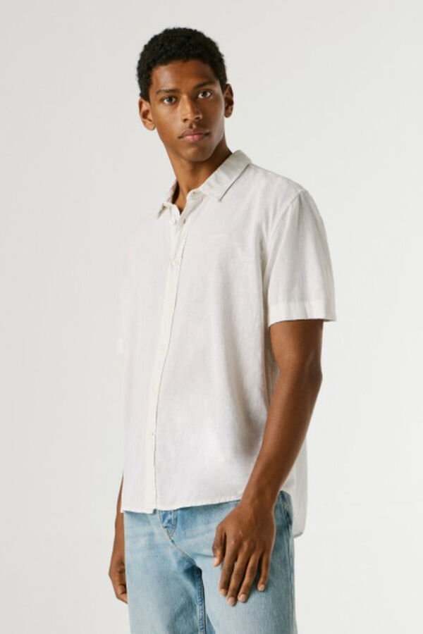 Pepe Jeans Camisa de manga comprida com logo branco