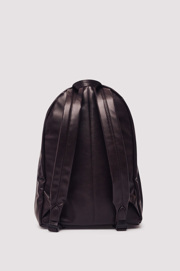 Springfield Mochila casual com efeito pele marrom castanho