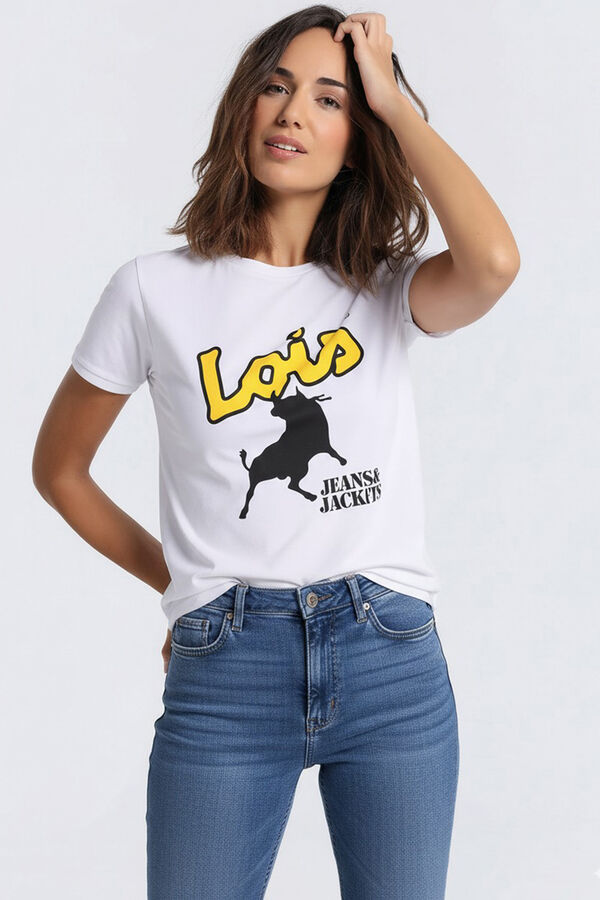 Lois  T-shirt manga curta branco
