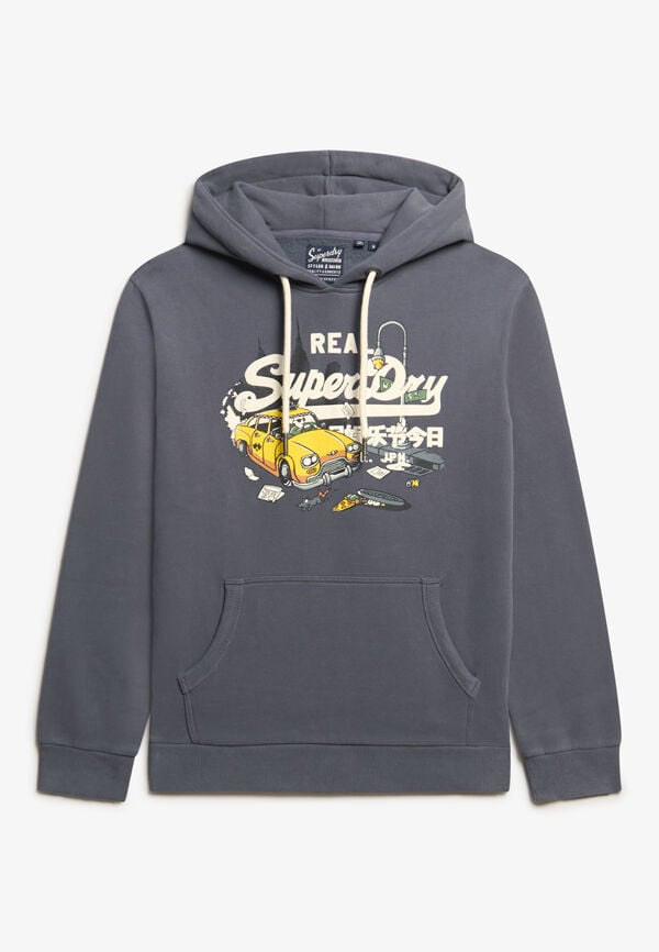 Springfield Sudadera Con Capucha Gráfica gris oscuro