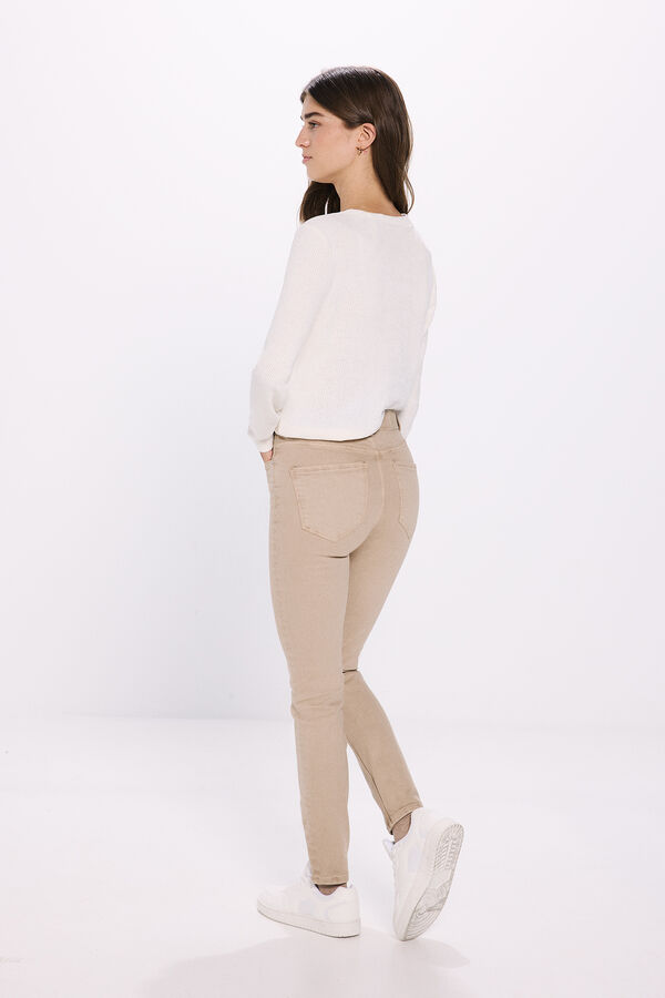 Springfield Calça Slim Color beige