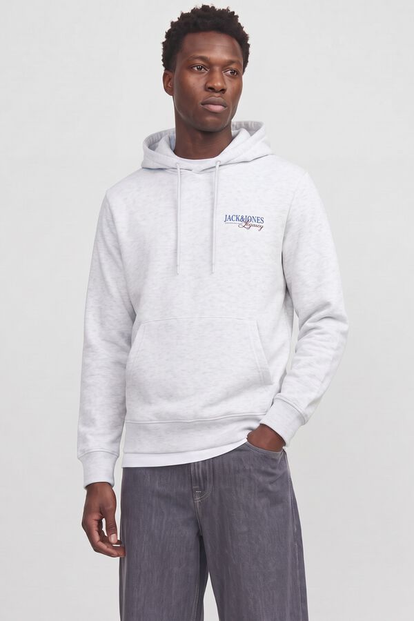 Jack & Jones Sweatshirt relaxed com capuz branco
