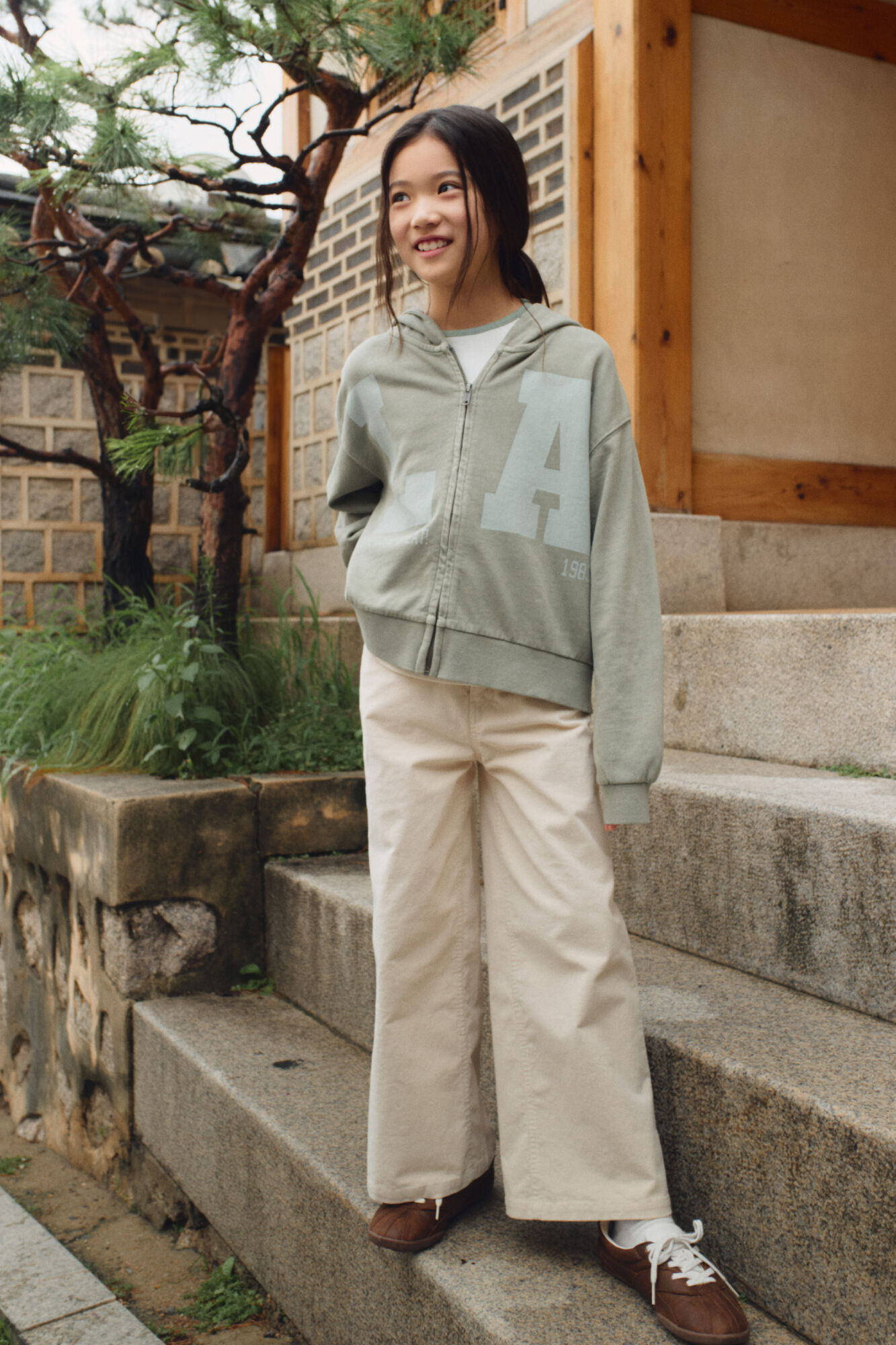 Springfield Kids denim jeans culotte para meninas