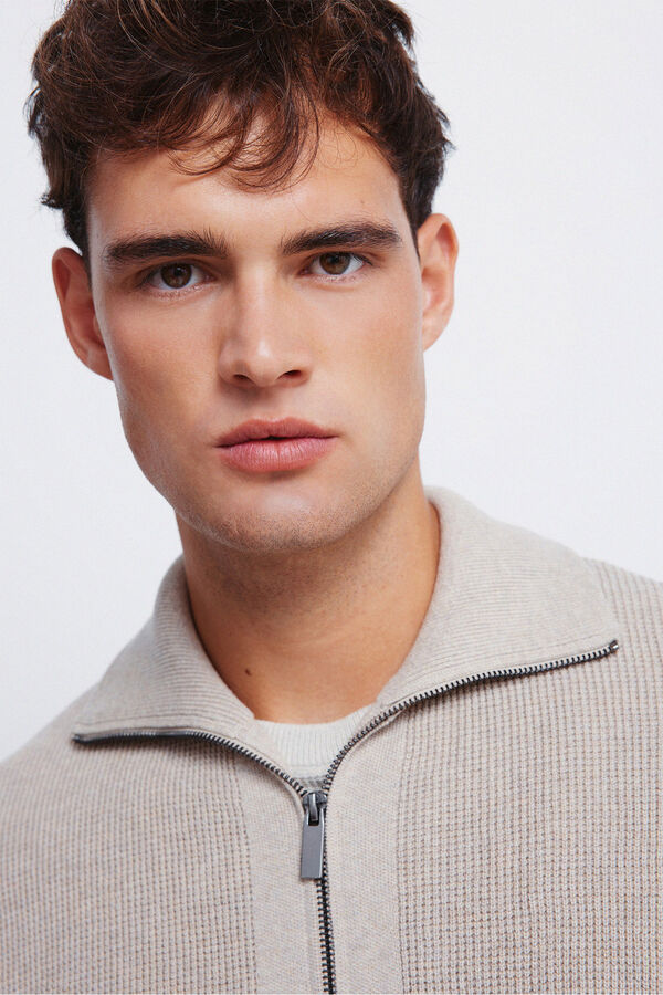 Springfield Cardigan com casaco de malha cru