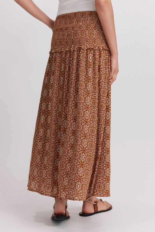 Springfield Smock waist long skirt red