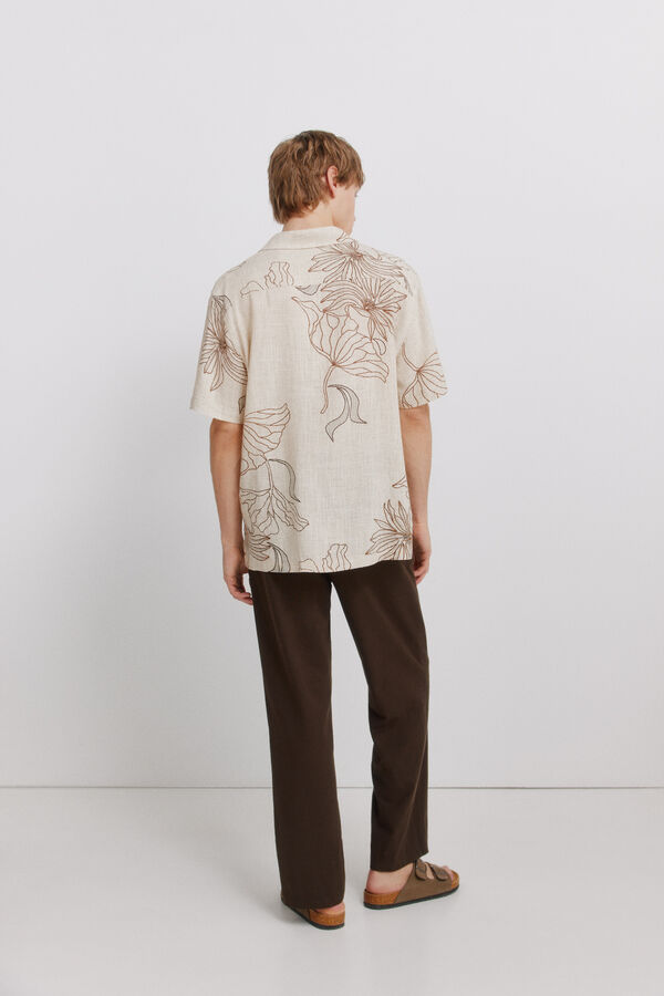 Springfield Cal&ccedil;as retas straight fit em linho cru