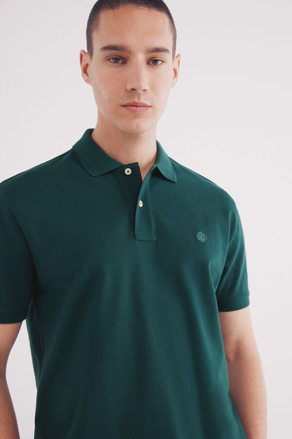 Springfield Polo piqué básico regular fit verde