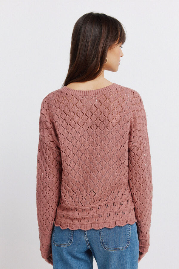 Springfield Camisola malha pointelle rosa